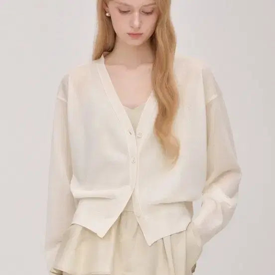 [BUNJANG] SJSJ V-Neck Knit Cardigan / 한섬 SJSJ 26년 브이넥 니트 가디건 새상품