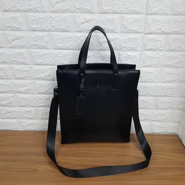 [BUNJANG] Samsonite Men's Tote Bag Crossbody Bag Saffiano Leather / 샘소나이트 남성 토트백 겸 크로스백 (서류가방)