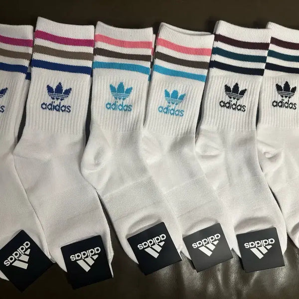 [BUNJANG] Adidas Long Crew Sports Socks 6-Pair Pack / 아디다스 장목 스포츠양말 6켤레