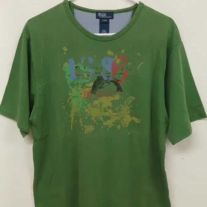 [BUNJANG] Polo Ralph Lauren Green Graphic T-Shirt XL / 폴로 랄프로렌 그린 반팔 티셔츠