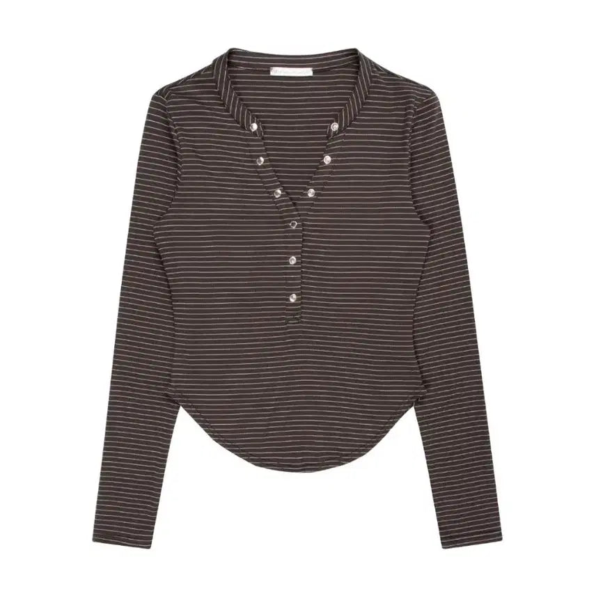 [BUNJANG] CoolSis Gunjanggirl CS Signature Button Top Brown / 쿨시스 건장걸 CS SIGNATURE BUTTON TOP 브라운