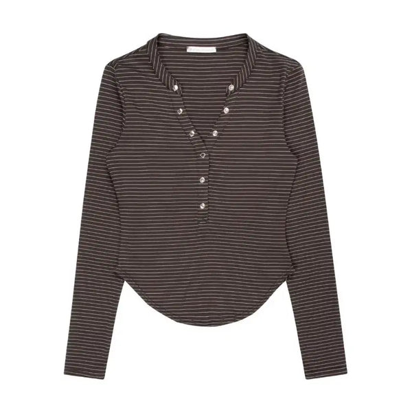 [BUNJANG] CoolSis Gunjanggirl CS Signature Button Top Brown / 쿨시스 건장걸 CS SIGNATURE BUTTON TOP 브라운