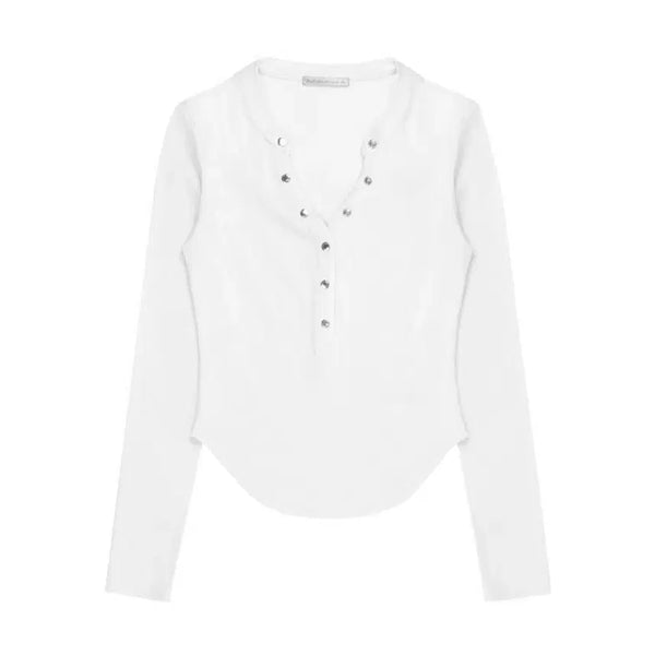[BUNJANG] CoolSis GunJangGirl CS Signature Button Top White / 쿨시스 건장걸 CS SIGNATURE BUTTON TOP 화이트