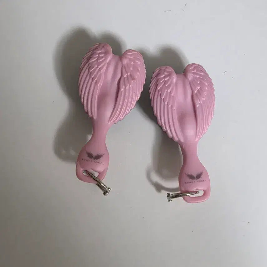 [BUNJANG] Tangle Angel Mini Pink Brush Bundle Set Keychain / 일괄 탱글엔젤 미니 핑크 빗 손상모 앞머리 키링 헤어스타일링