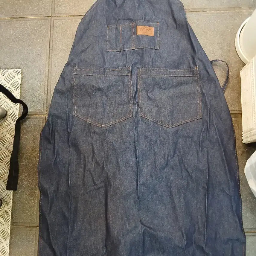 [BUNJANG] TOYO Denim Apron / 토요 데님 앞치마