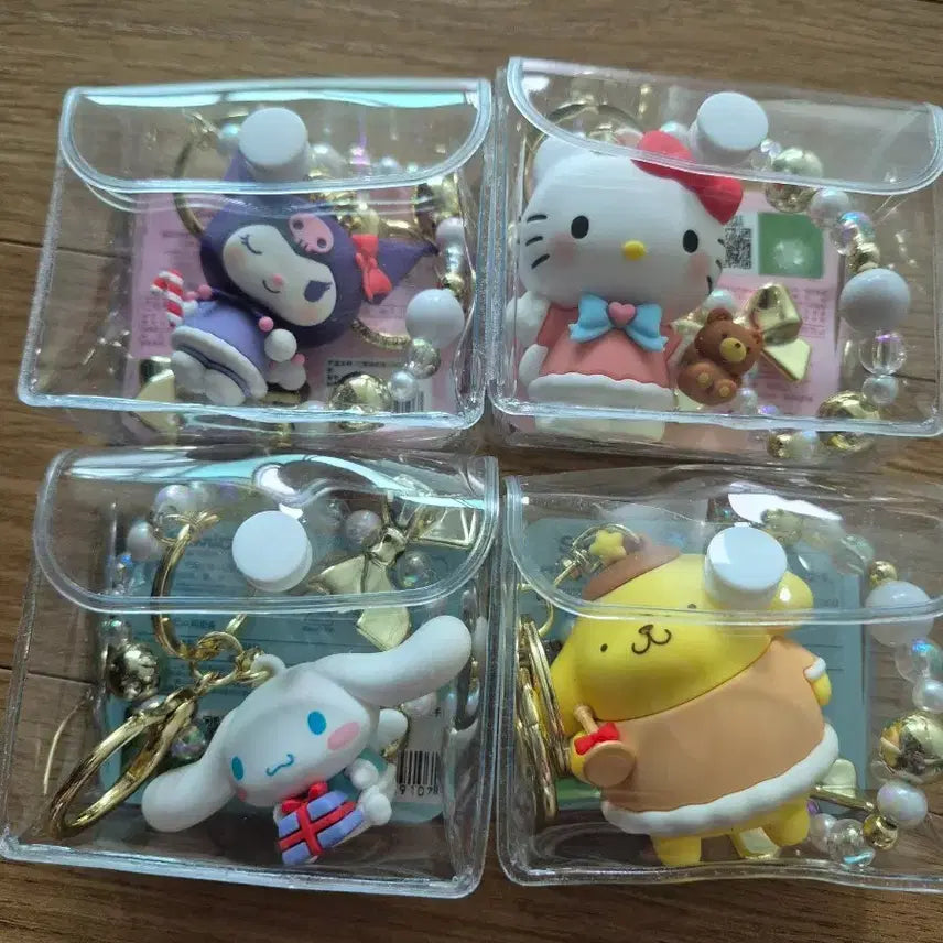 [BUNJANG] Sanrio Characters Keychain Set (4 Types) / 산리오 캐릭터 키링 4종 세트
