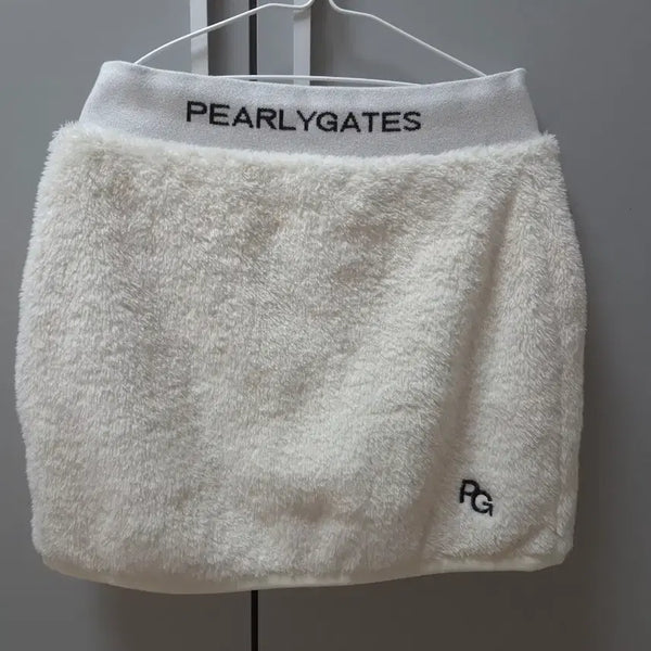 [BUNJANG] Pearly Gates Women's Golf Skirt White / 여성골프 파리게이츠 보송보송 스커트 화이트