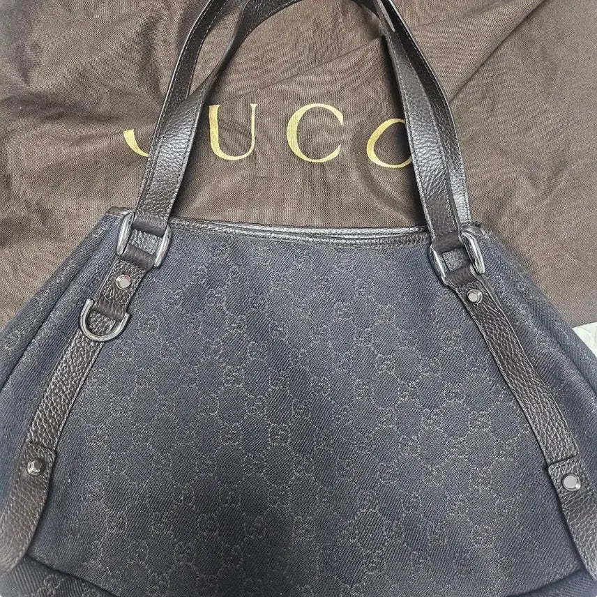 [BUNJANG] Gucci GG Logo Shoulder Bag Brown Canvas / 구찌 GG 로고 숄더백 브라운