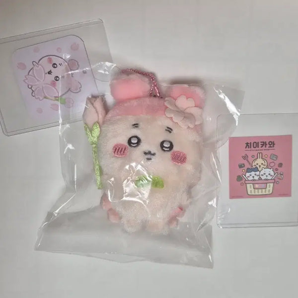 [BUNJANG] Chiikawa Cherry Blossom Kani Mascot Plush / 치이카와 벚꽃 카니 마스코트 인형