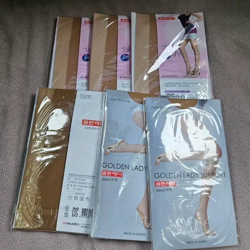 [BUNJANG] Golden Lady High Elasticity Pantyhose (Apricot, 6-Pack) / 골든레이디 고탄력 팬티스타킹 살구색 6개