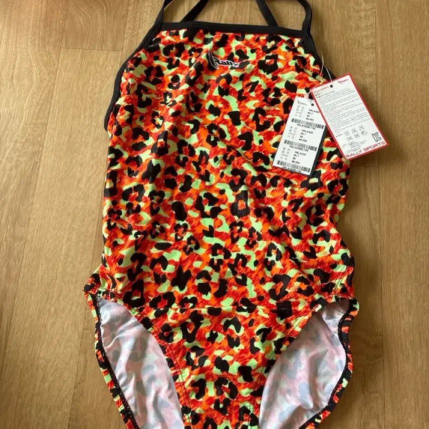 [BUNJANG] Rally Sport Leopard Pattern Women's Swimsuit (Size 95) / 랠리 스포츠 수영복 레오파드 패턴 (95) (원가: 98000)