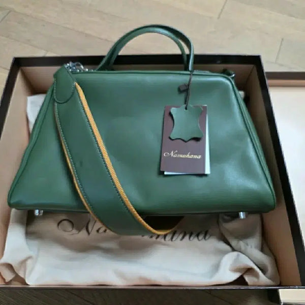 [BUNJANG] Namuhana Genuine Leather Tote and Shoulder Bag (Olive Green) / (새 상품)나무하나 소가죽 토트 앤 숄더백(올리브그린)