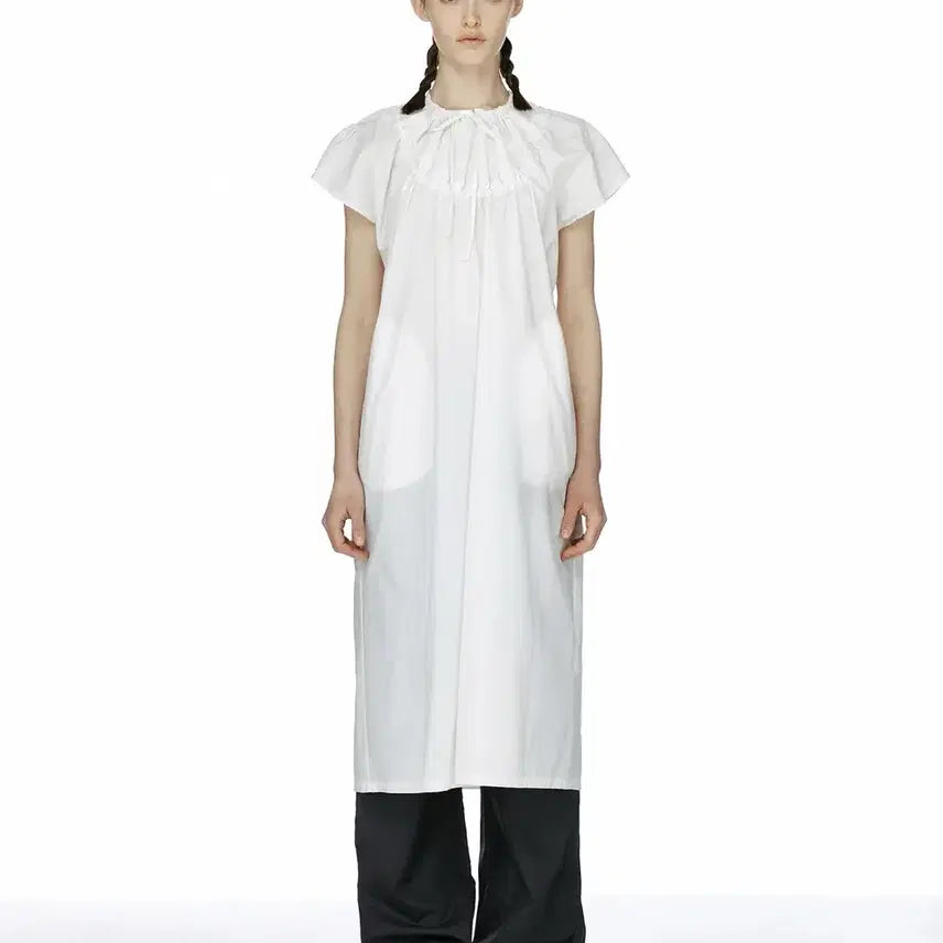 [BUNJANG] Burmula Shirring Puff Sleeve Dress White / Burmula shirring puff sleeve dress 화이트