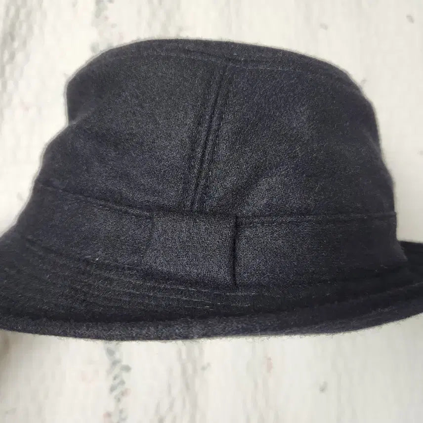 [BUNJANG] Checkered Pattern Wool Blend Bucket Hat (Black) / 체크 패턴 검정 울 혼방 벙거지 모자 2개일괄