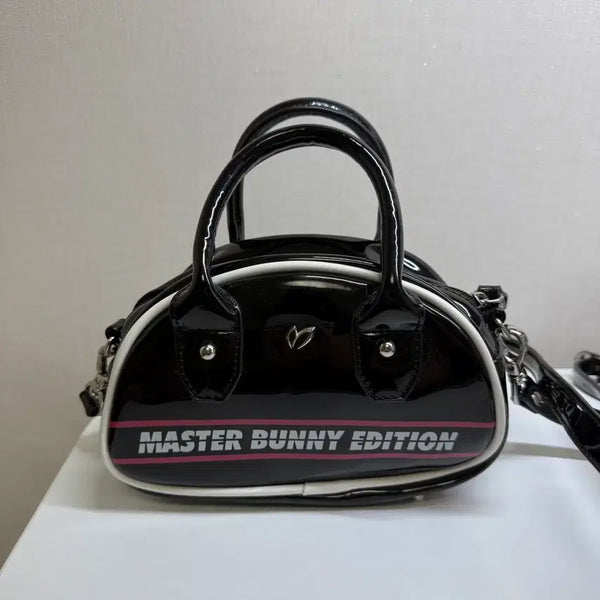 [BUNJANG] Master Bunny Edition Black Enamel Boston Bag / 마스터바니 에디션 블랙 에나멜 보스턴백 골프
