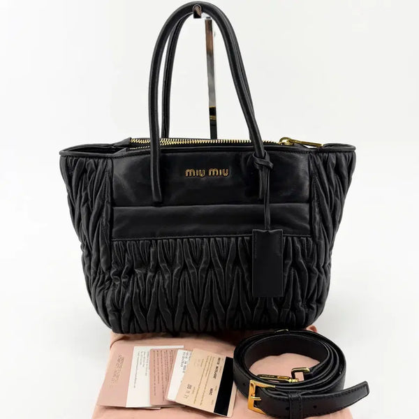 [BUNJANG] Miu Miu Matelassé Nappa Leather Shoulder Bag RN1130 / *매장판* 미우미우 마테라쎄 나파 숄더백 RN1130