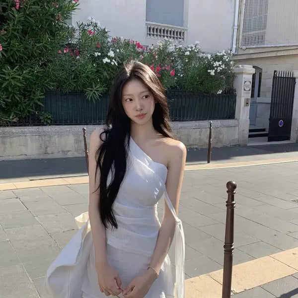 [BUNJANG] Leeds Sandy Asymmetrical Blouse (Ivory, S) / 리즈 더위시 leeds 샌디 언발 블라우스 s