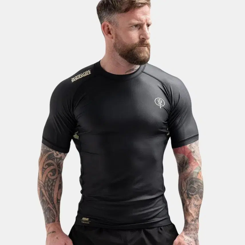 [BUNJANG] Scramble Thru Dark Rash Guard (Short Sleeve) - L / 주짓수 노기 래쉬가드 스크램블 쓰루다크
