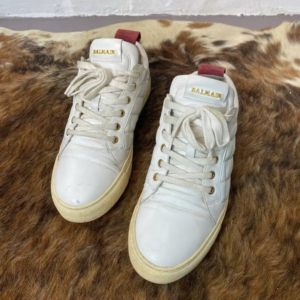 [BUNJANG] Balmain 2016FW Quilted Low-Top Sneakers / [42] 발망 2016FW 퀼팅 스니커즈 (270)
