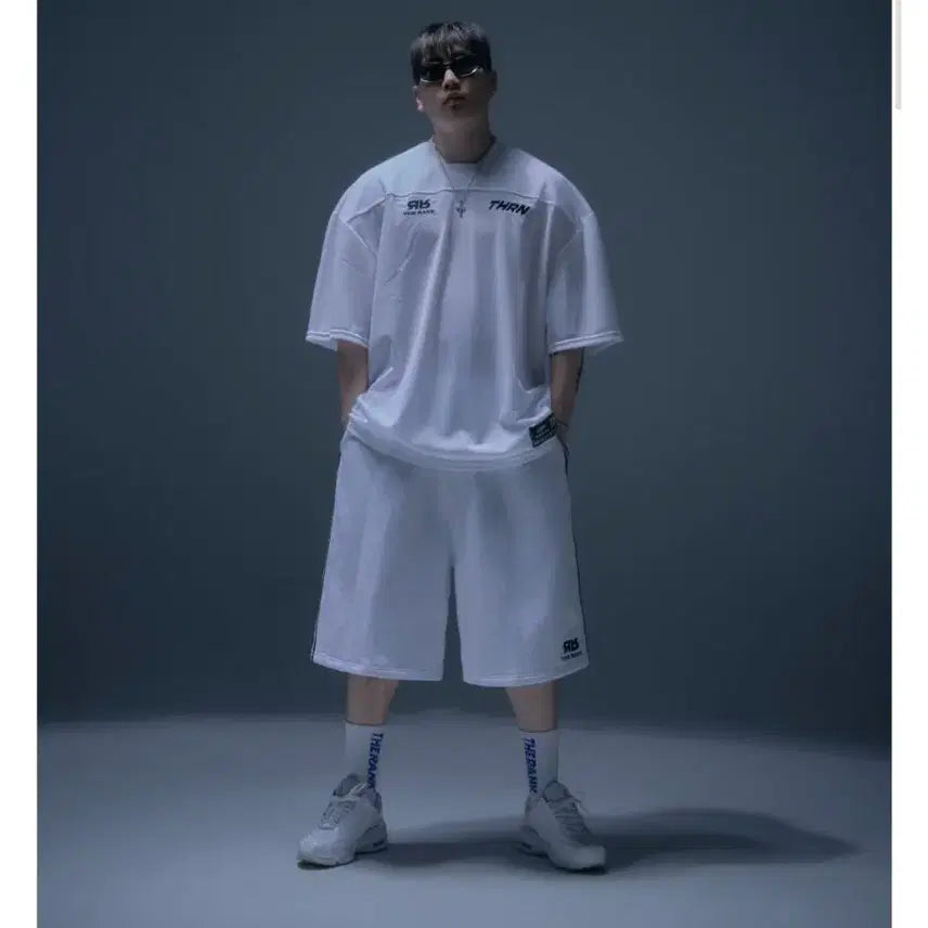 [BUNJANG] The Rank Sporty Icon Logo Bermuda Pants Size 1 / 더랭크 스포티 아이콘 로고 버뮤다 팬츠 1사이즈