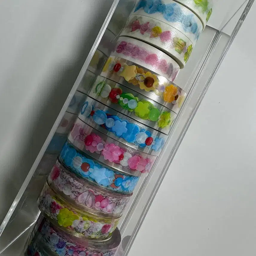 [BUNJANG] Pingru Bead Masking Tape 12 Types Bundle Set / 핑루 비즈 마스킹테이프 12종 다꾸 일괄 처분