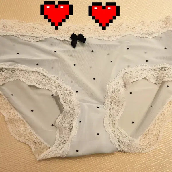 [BUNJANG] Women's Dot Pattern Panties (Size S-M) / 도트 속옷 여성 팬티- 중고