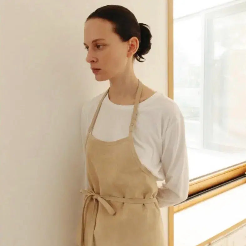 [BUNJANG] MONOHA Suede Apron Top - Beige / 모노하 suede apron top 스웨이드 에이프런 탑 베이지