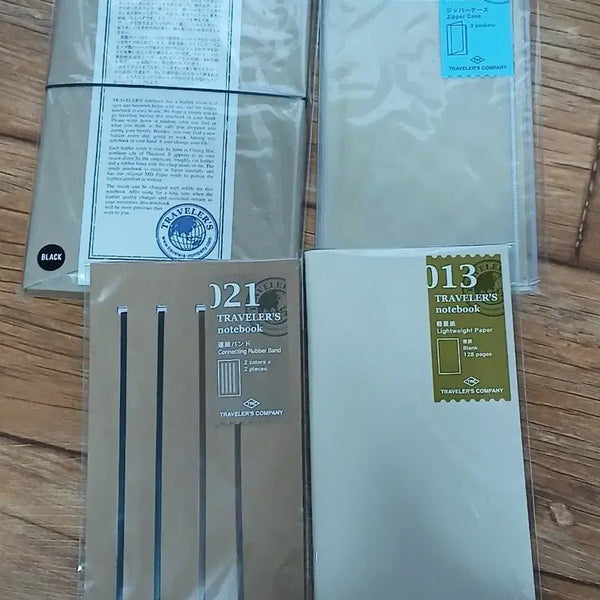 [BUNJANG] Travelers Notebook Original Black Sealed Bundle Set / 트래블러스노트 오리지널 블랙 미개봉+속지