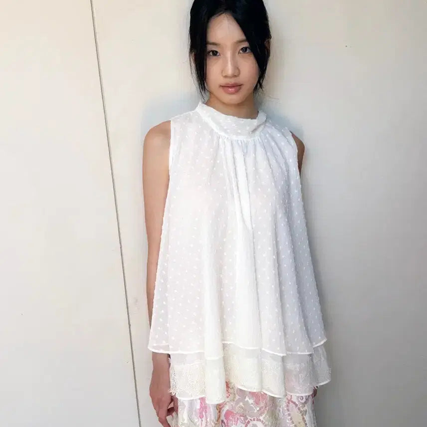 [BUNJANG] IN&YANG Harmony Halter Tie Blouse Ivory / 인앤양인하모니 홀터 타이 블라우스 아이보리