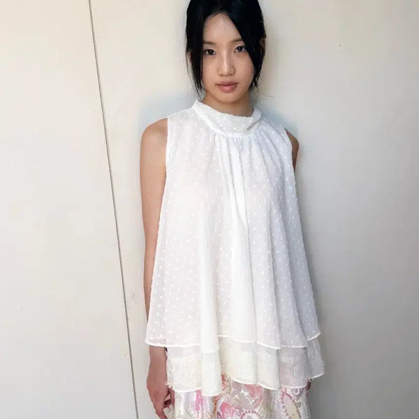 [BUNJANG] IN&YANG Harmony Halter Tie Blouse Ivory / 인앤양인하모니 홀터 타이 블라우스 아이보리