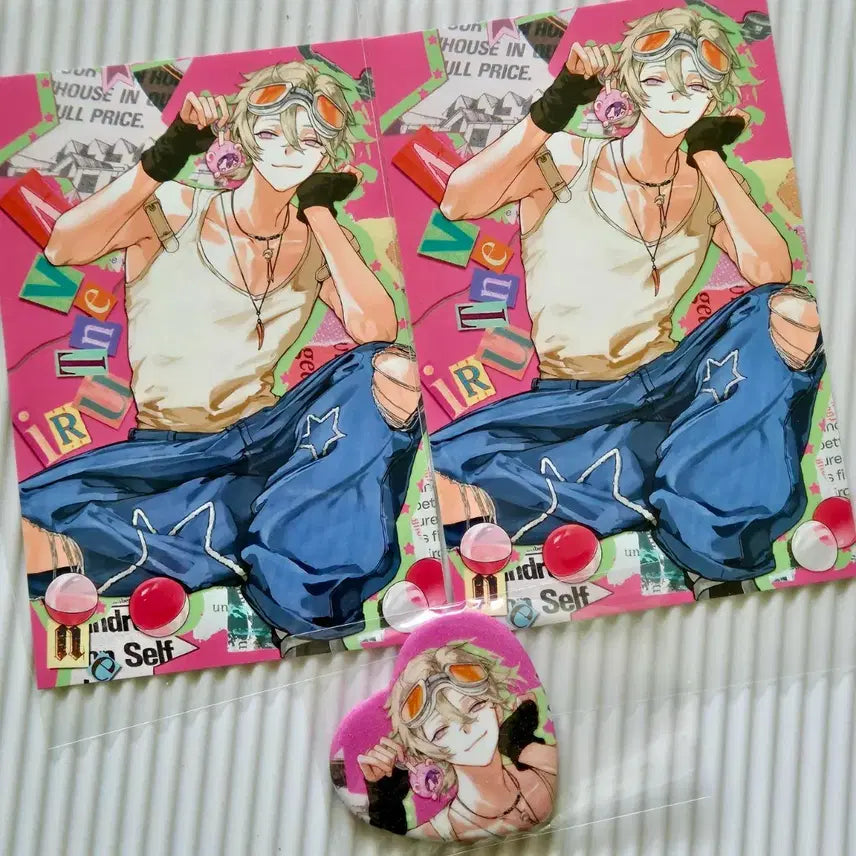 [BUNJANG] Aventurine Glitter Coated Can Badge & Postcard Set / 붕괴 스타레일 붕스 7서코 내 마음속에 어벤츄린 캔뱃지 + 엽서 2장 일괄 판매 양도합니다!!