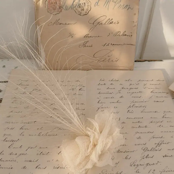 [BUNJANG] French Antique Feather Ornament / 프랑스엔틱 페더 장식