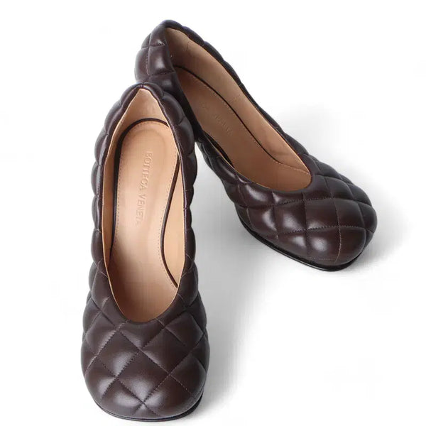 [BUNJANG] Bottega Veneta 592013 Padded BLOC Square Toe Pumps Heel / 보테가베네타 592013 패드 BLOC 스퀘어토 펌프스 힐 35사이즈 32305-2