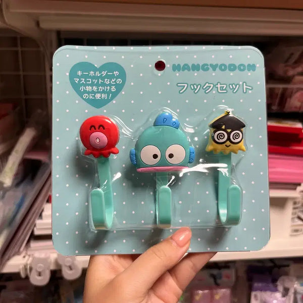[BUNJANG] Sanrio Hangyodon Hook Set 3P / 한교동 후크 세트 3P 신상 산리오 사유리
