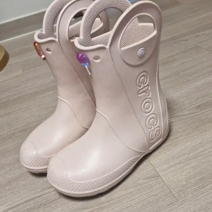 [BUNJANG] Crocs Rain Boots Pink / 크록스레인부츠 (230) 연핑크