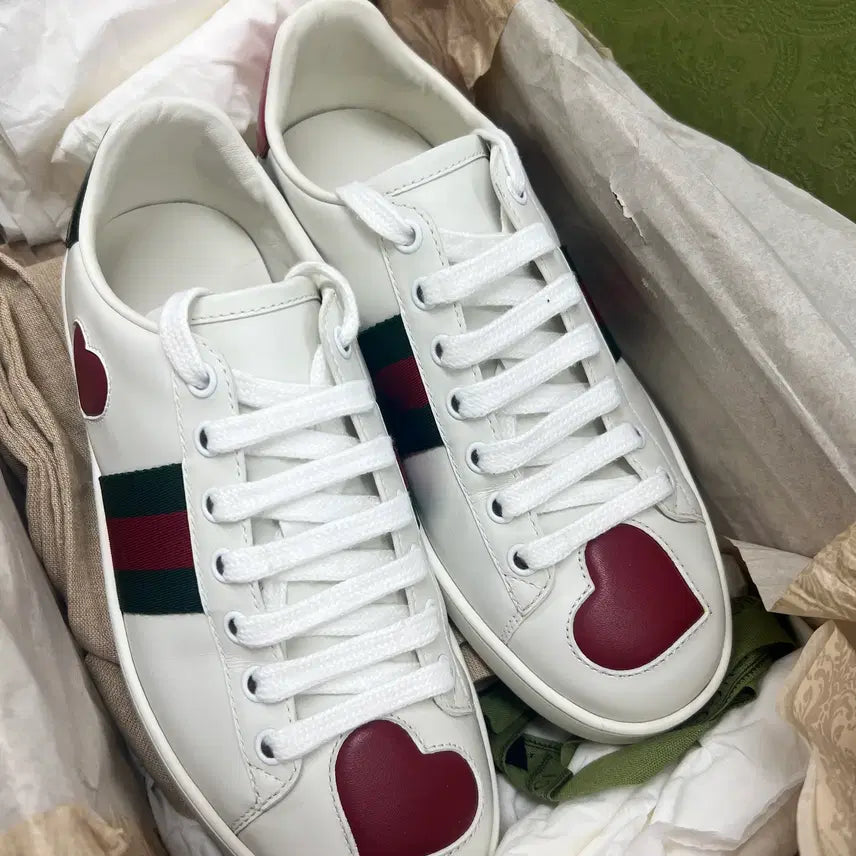 [BUNJANG] Gucci Heart Ace Sneakers - Size 37 (240) / 구찌 하트 에이스 스니커즈 37(240)
