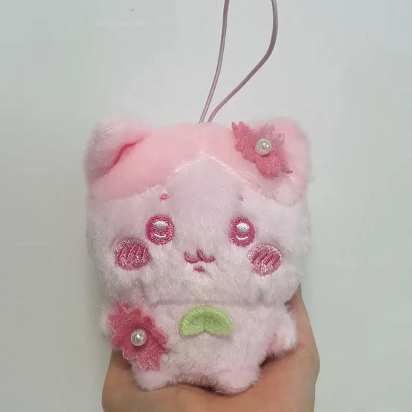 [BUNJANG] Chiikawa Cherry Blossom Mascot Keychain (Hachiwara) / 치이카와 벚꽃 마스코트 키링 하치와레