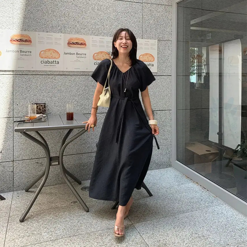 [BUNJANG] Yourmemo Mong's Long Dress Black / 유어메모 - 몽스 롱 원피스 (새제품)