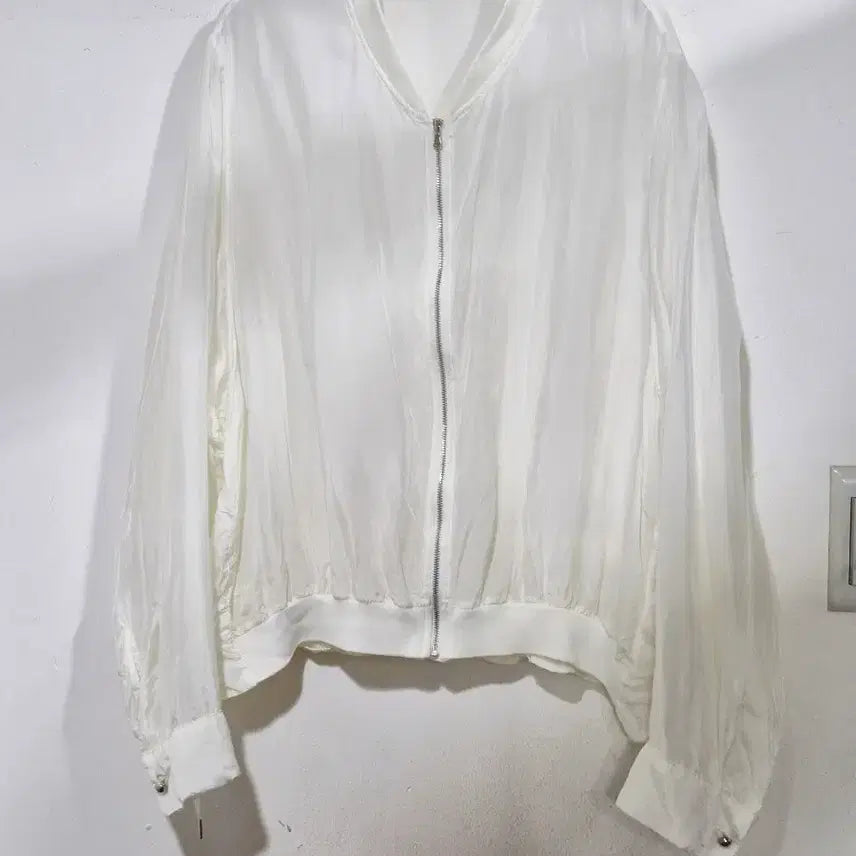 [BUNJANG] System Summer Bomber Jacket White / 한섬 시스템 여름용 봄버 자켓 화이트