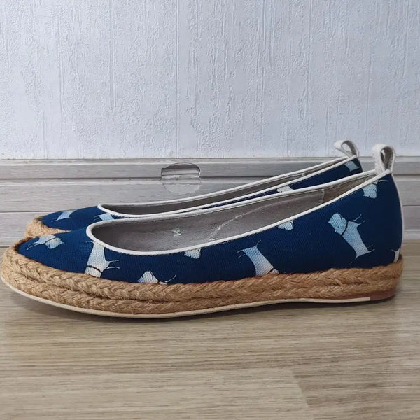 [BUNJANG] Ozweegos Blue Dog Print Espadrilles / 오즈세컨 블루독 프린트 에스파드리유245