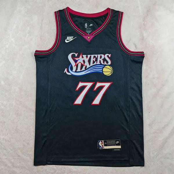 [BUNJANG] Philadelphia 76ers Joel Embiid #77 Classic Black Basketball Jersey / NBA 농구복 필라델피아 세븐티식서스 77번 에지쿰 클래식 블랙 핫 프레