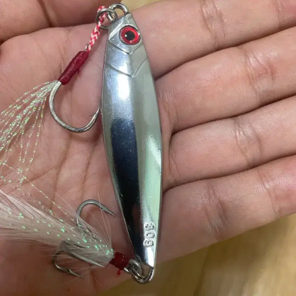 [BUNJANG] Metal Jig 30g Silver Fishing Lures (10pcs) / 메탈지그 30g 실버 낚시 루어 10개