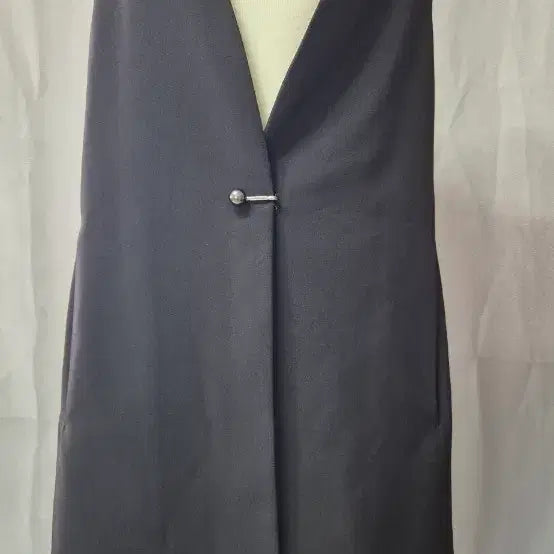 [BUNJANG] SJ Wani Black Sleeveless Long Vest 55 / SJ W,ANI 블랙 민소매 롱 조끼 55