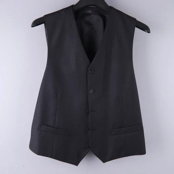 [BUNJANG] RogaDis Cashmere Blend Suit Vest Charcoal / 로가디스 캐시미어 혼방 정장 베스트 조끼 차콜 (106-91-180)