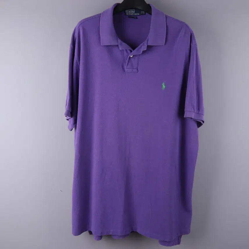 [BUNJANG] Polo Ralph Lauren Custom Fit Short Sleeve Polo Shirt Purple (2XL) / 폴로 랄프로렌 커스텀핏 폴로 셔츠 카라티 반팔 퍼플 (2XL)