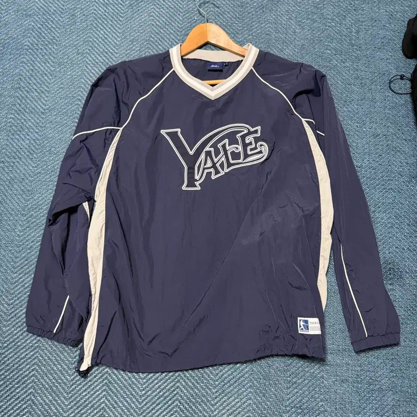 [BUNJANG] Yale Nylon Windbreaker Navy XL / 예일 나일론 바람막이 네이비 XL