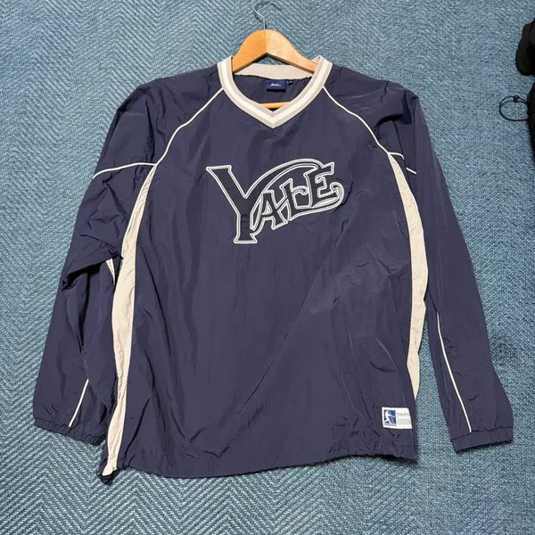 [BUNJANG] Yale Nylon Windbreaker Navy XL / 예일 나일론 바람막이 네이비 XL