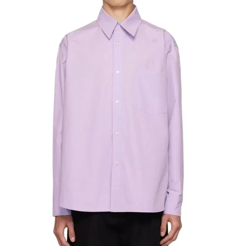 [BUNJANG] RECTO Purple Oversized Cotton Shirt / S RECTO 렉토 퍼플 오버사이즈 코튼 셔츠