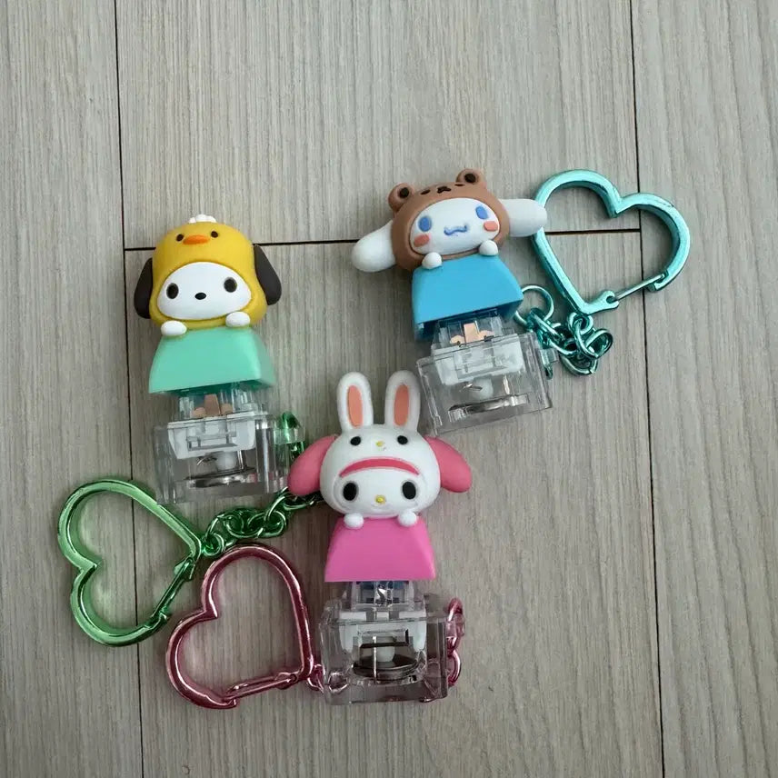 [BUNJANG] Sanrio Character Keycaps Set (My Melody, Cinnamoroll, Pochacco) / 산리오 키캡(마이멜로디, 시나모롤, 포차코)