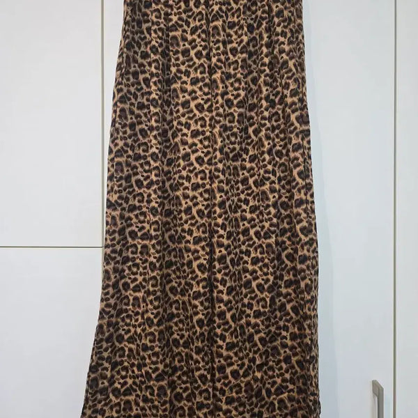 [BUNJANG] Leopard Print Wide Pants / 호피무늬 와이드 팬츠